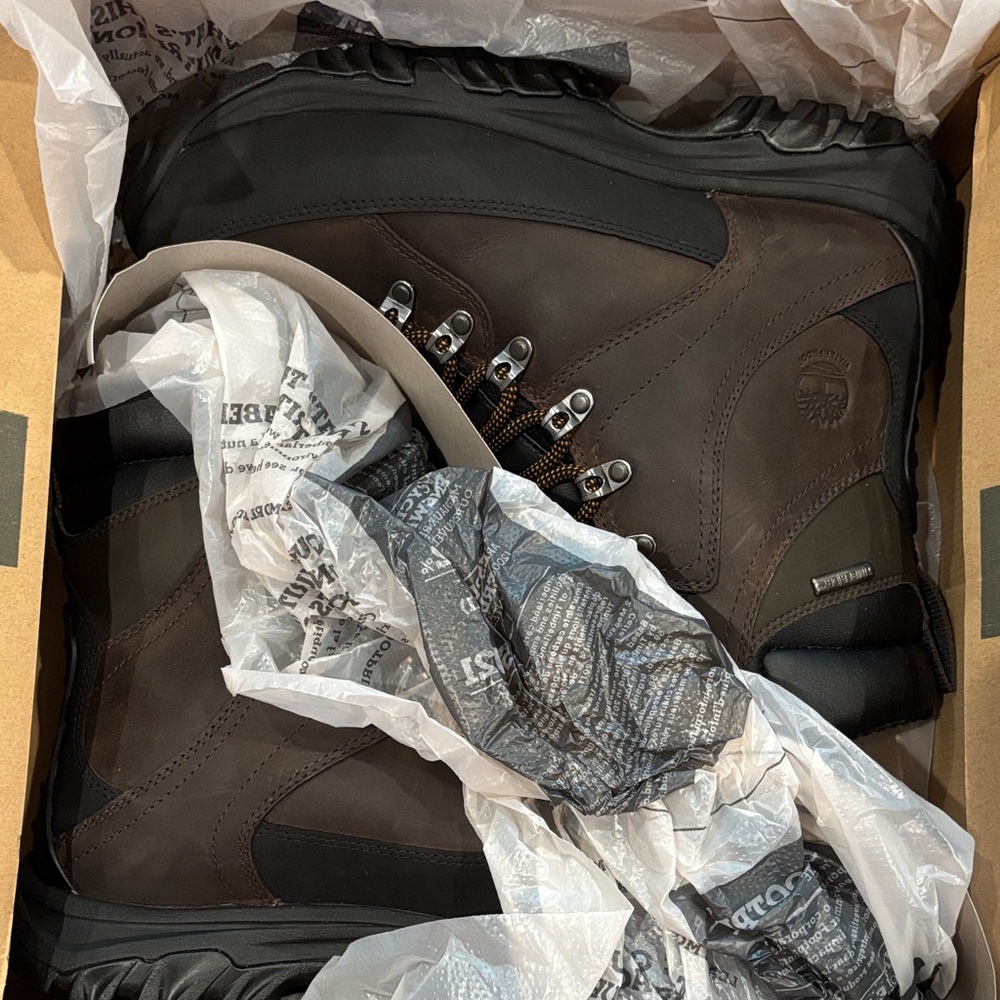 Timberland Men's Dark Brown Leather Boots